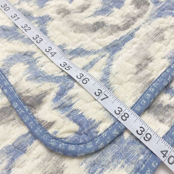 Tommy Bahama Home Cape Verde Smoke Gray Blue Quilted King Sham Set - Picture 5 of 8